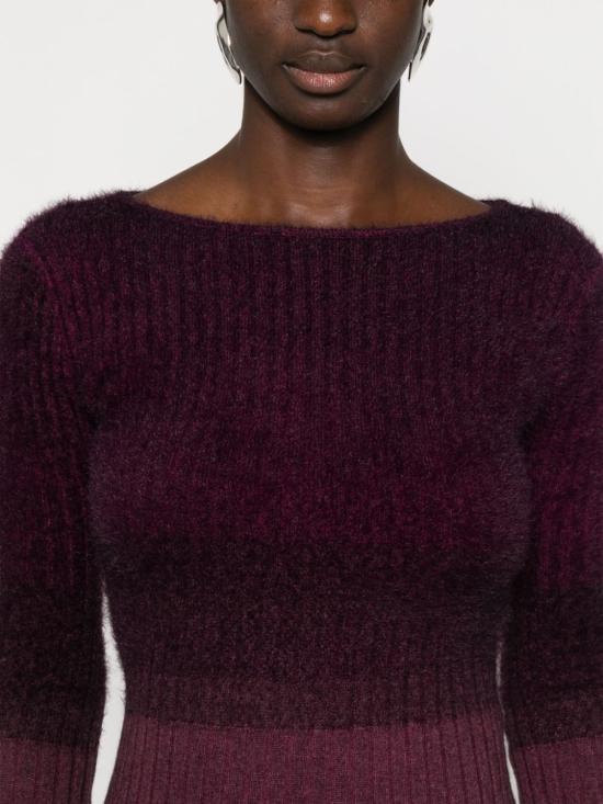 24FW 디 아티코 롱 원피스 247WCM173KMIX3 784 PURPLE BURGUNDY DEGRADE - THE ATTICO