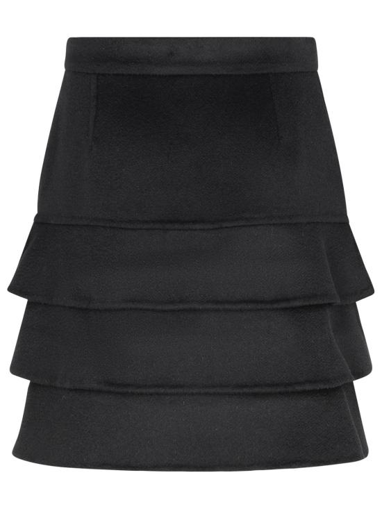 24FW 막스마라 숏 스커트 2421106023006 Black - MAX MARA