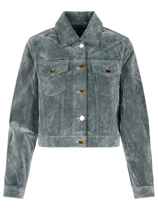 24FW 카사블랑카 자켓 WF24 JK 025 02AQUA BLUE Light Blue