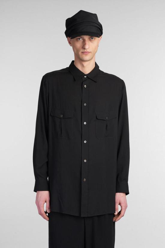 25SS 와이즈 요지 야마모토 긴팔 셔츠 415952 MP B03 235 Black