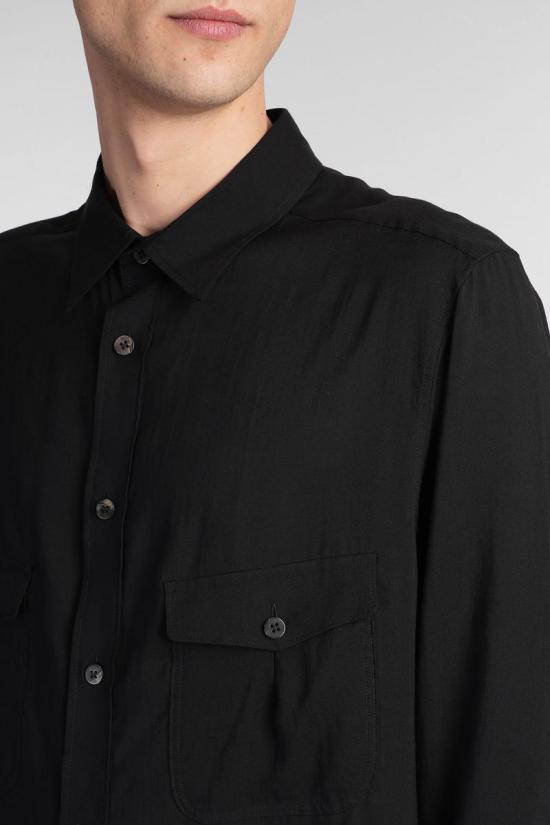 25SS 와이즈 요지 야마모토 긴팔 셔츠 415952 MP B03 235 Black - Y’S YOHJI YAMAMOTO