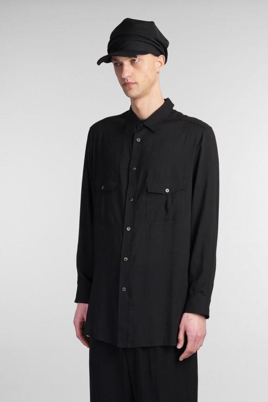 25SS 와이즈 요지 야마모토 긴팔 셔츠 415952 MP B03 235 Black - Y’S YOHJI YAMAMOTO