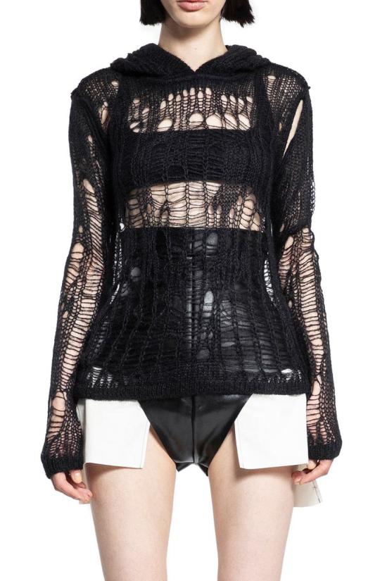 25SS 릭 오웬스 스웨터 RP02D3600KNETMH 09 Black