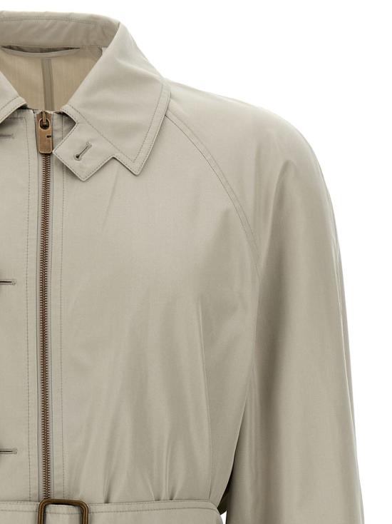  버버리 롱 실크 카코트 8107233CASTLE GRAY - BURBERRY