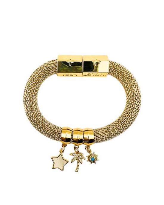  Holst + Lee 팔찌 홀스트 + 리 클래식 메시 챠밍 브레이슬릿 골드