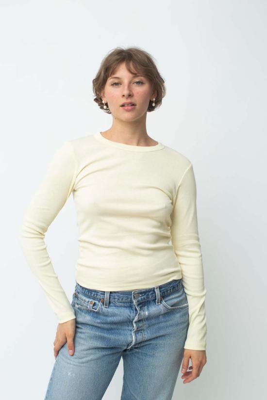  By Signe 긴팔 티셔츠 Signe June Longsleeve Black/Butter - OTHER BRANDS