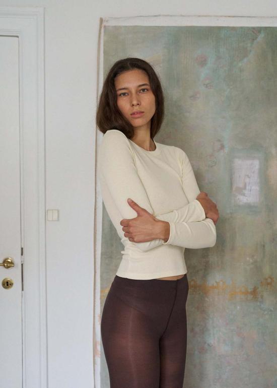  바이 시네 긴팔 티셔츠 Signe June Longsleeve Black/Butter - BY SIGNE