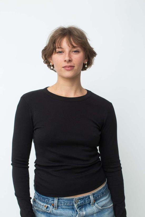  바이 시네 긴팔 티셔츠 Signe June Longsleeve Black/Butter - BY SIGNE