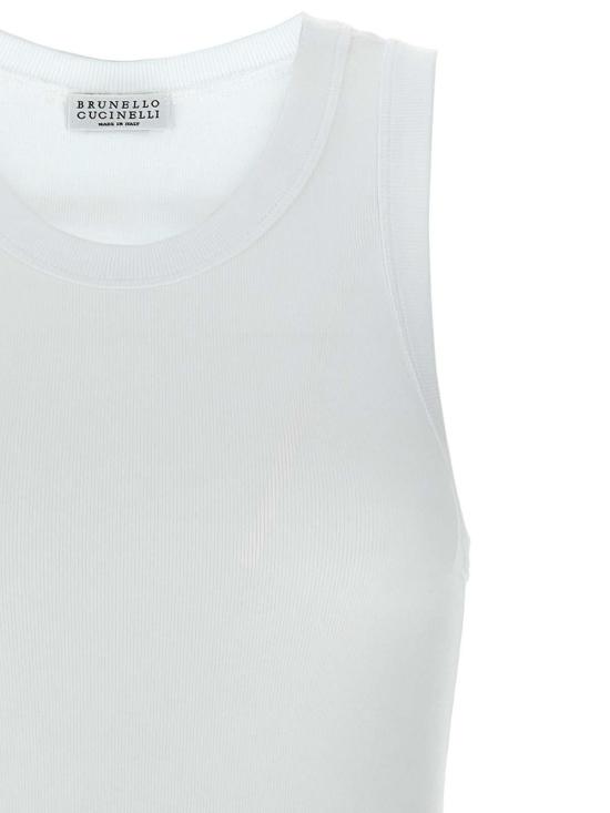 26SS 브루넬로 쿠치넬리 민소매 티셔츠 M0TC8FX230C159 White - BRUNELLO CUCINELLI