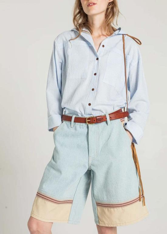  Le Mont S'Michel 데님 숏팬츠 Le Mont S'michel Palarne 버뮤다 반바지 데님