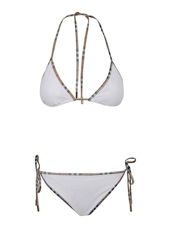 26SS 버버리 체크 트리밍 비키니 8070464 White