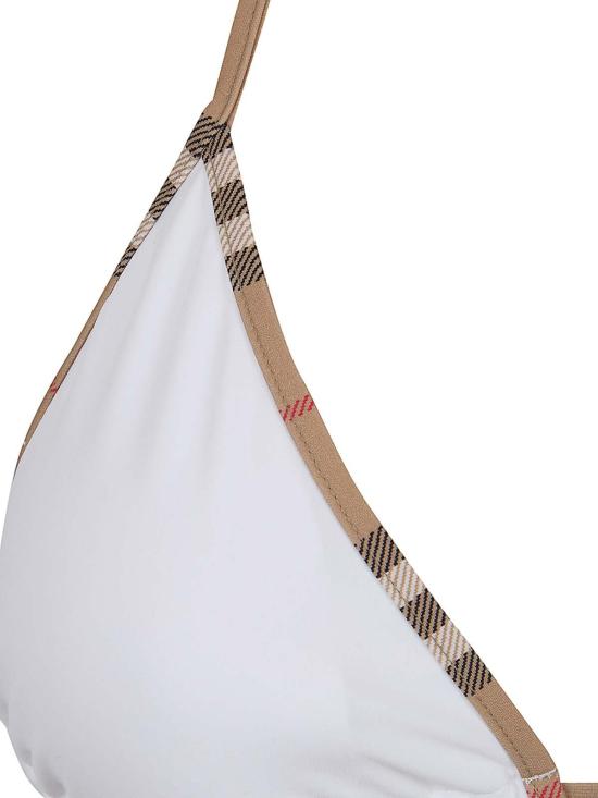 26SS 버버리 체크 트리밍 비키니 8070464 White - BURBERRY