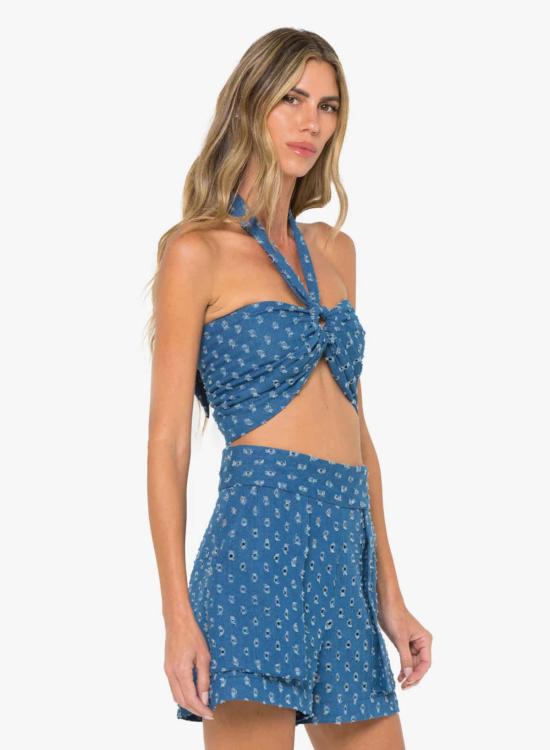  제이비큐 데님 원피스 JBQ 소넷 숏 데님 - JBQ