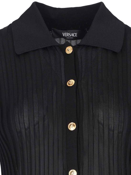 25FW 베르사체 미디 스커트 10154551A110581B000 Black - VERSACE