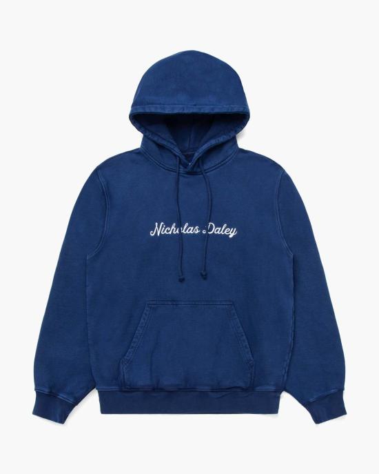  니콜라스 데일리 긴팔 티셔츠 Nicholas Daley 레게 클럽 후디 네이비