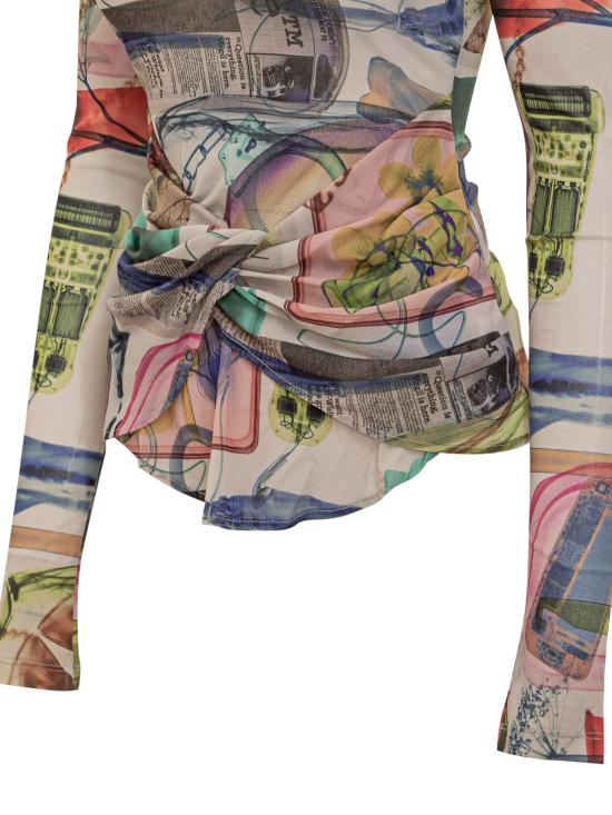  오프화이트 가디건 OWAD251S24FAB002 8484 MULTICOLOR - OFF WHITE