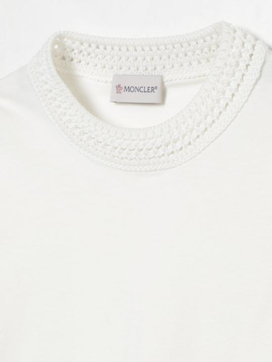 25FW [키즈] 몽클레어 티셔츠 8C0004183907 034 White - MONCLER
