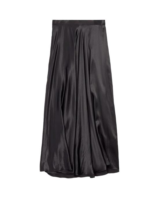 25SS 발렌시아가 미디 스커트 814144TKN011000 BLACK