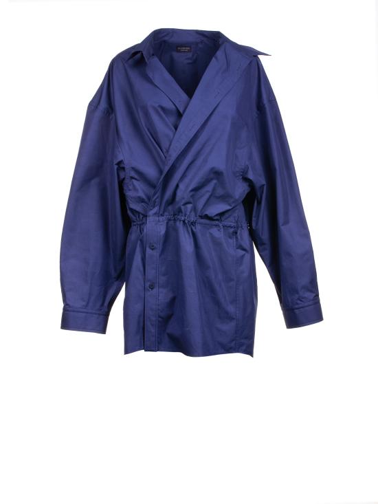 25SS 발렌시아가 미디 원피스 814136TRM174530 FADED BLUE