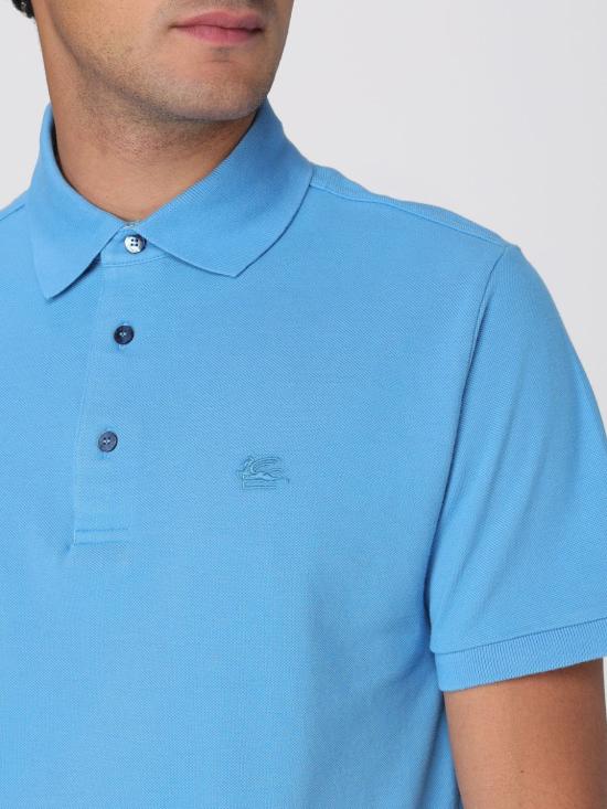 25FW 에트로 폴로 티셔츠 MRMD0005AJ264 B3911 Gnawed Blue - ETRO