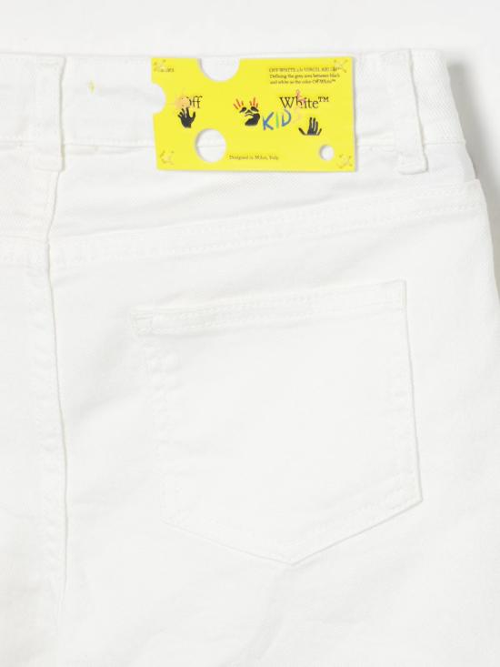 25SS [키즈] 오프화이트 쇼츠/버뮤다 OGYC004S25DEN001 0118 White - OFF WHITE