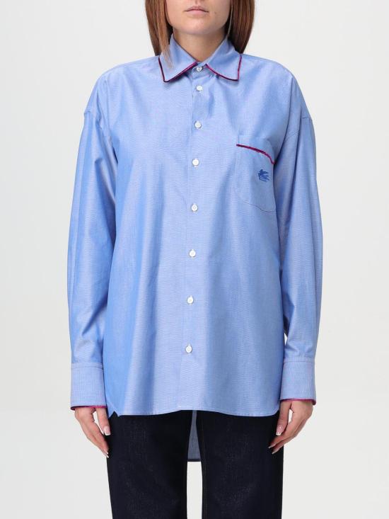 24FW 에트로 블라우스 WRIA002899TU5H6 B0037 Gnawed Blue