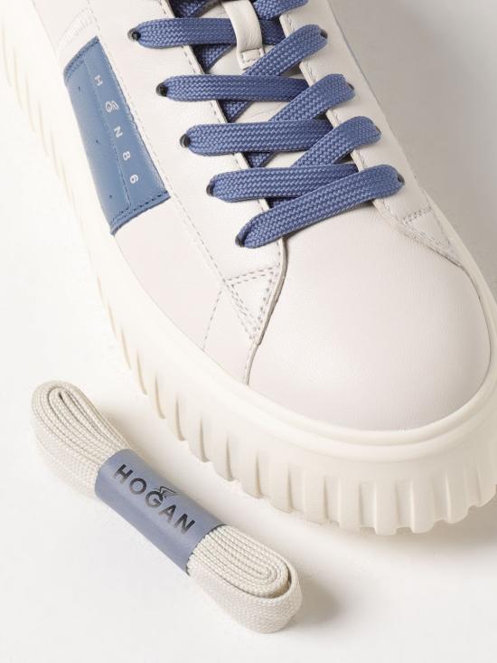 25FW 호간 뮬/슬리퍼 HXW6450FO70LE9 0CAR Gnawed Blue - HOGAN