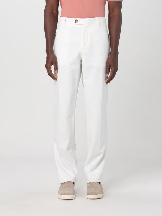 25SS 브루넬로 쿠치넬리 팬츠 M252DI1770 C2200 White
