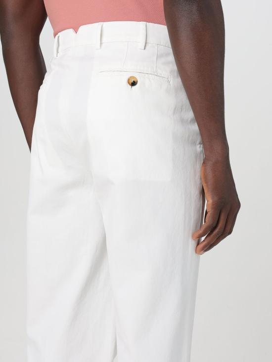 25SS 브루넬로 쿠치넬리 팬츠 M252DI1770 C2200 White - BRUNELLO CUCINELLI