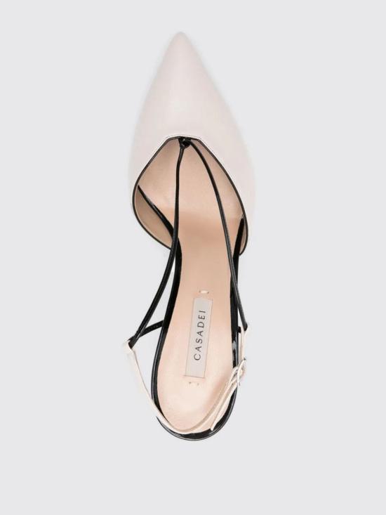 25SS 카사데이 힐/펌프스 1G625J080TT0503A023 ECRU BLACK White - CASADEI