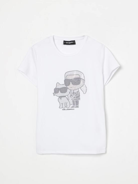 25FW [키즈] 칼라거펠트 티셔츠 Z30489 10P White