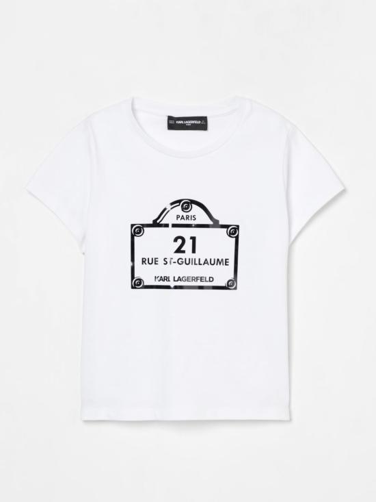 25FW [키즈] 칼라거펠트 티셔츠 Z30486 10P White