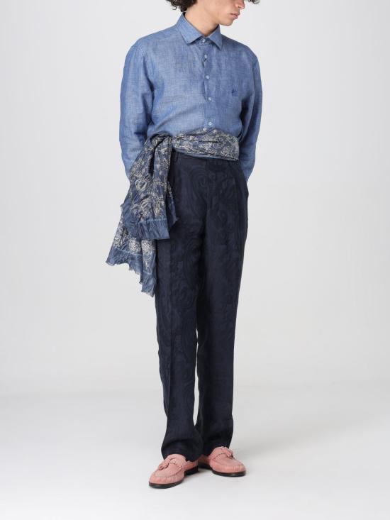 25FW 에트로 긴팔 셔츠 MRIB000299TU3F3 B0068 Blue - ETRO