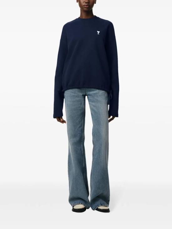  아미 긴팔 티셔츠 E25FSW060730 midnight blue - AMI