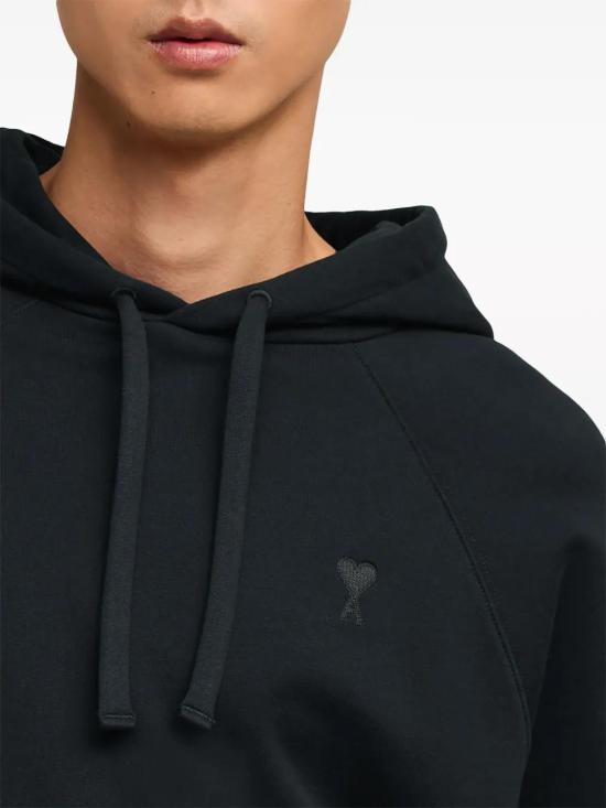  아미 후드 티셔츠 E24USW226730 black - AMI