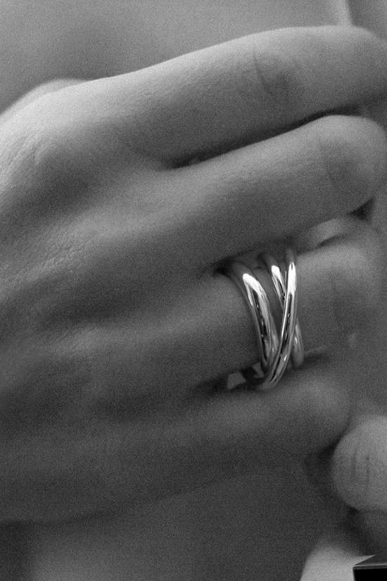  엠엠 드럭 반지 Mm Druck Trois  스털링 실버