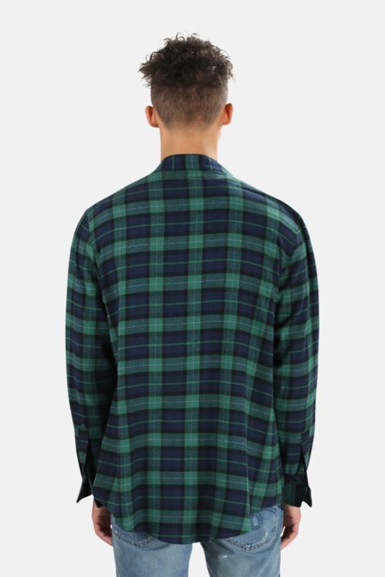  블루&크림 자켓 플레드 기모노 그린 - BLUE&CREAM