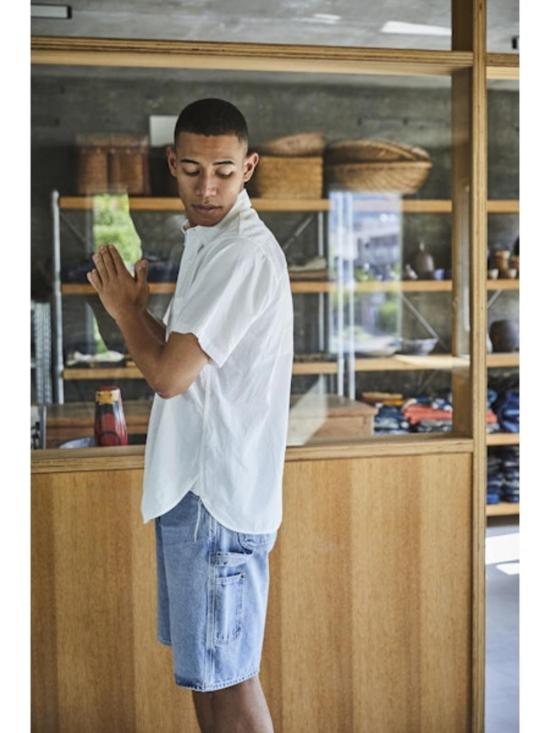  오어슬로우 반팔 셔츠 Or Slow 반팔 샴브레이 워크  화이트 - ORSLOW