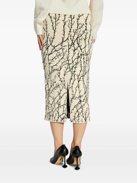  알렉산더 맥퀸 미디 스커트 798373Q1BAU white - ALEXANDER MCQUEEN