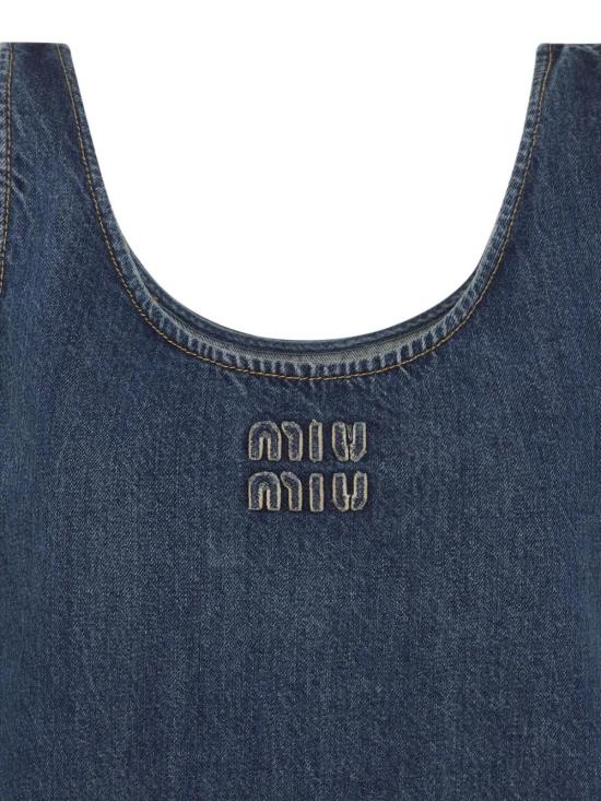  미우미우 미디 원피스 GWA219SOOO1568 navy - MIU MIU