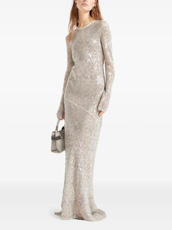  브루넬로 쿠치넬리 롱 원피스 MRTR20A90CML80 gold - BRUNELLO CUCINELLI