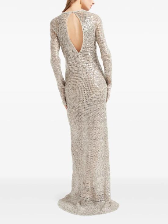  브루넬로 쿠치넬리 롱 원피스 MRTR20A90CML80 gold - BRUNELLO CUCINELLI