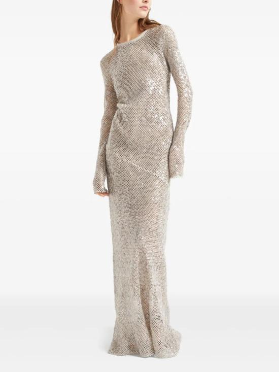  브루넬로 쿠치넬리 롱 원피스 MRTR20A90CML80 gold - BRUNELLO CUCINELLI