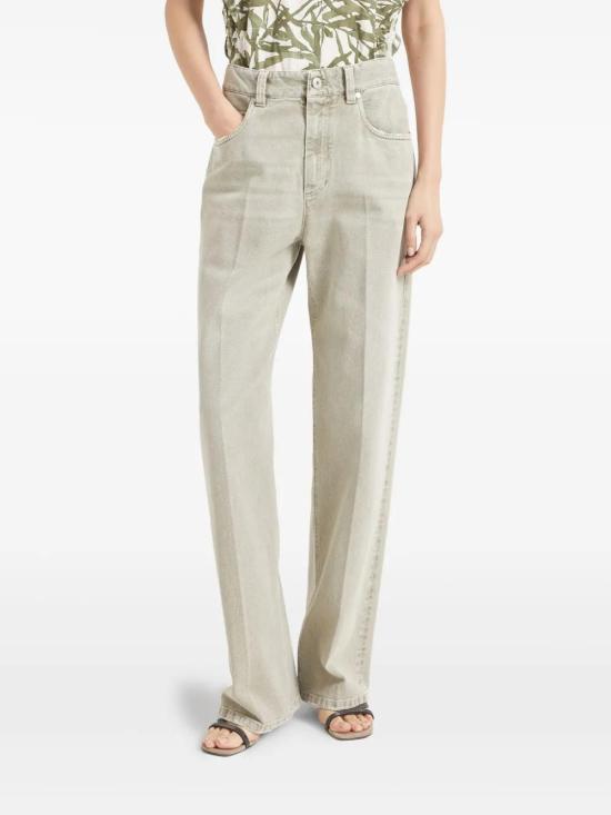  브루넬로 쿠치넬리 데님 팬츠 M0H81P5568C3265 olive green - BRUNELLO CUCINELLI