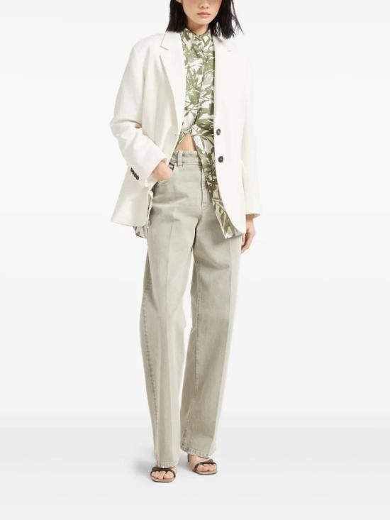  브루넬로 쿠치넬리 데님 팬츠 M0H81P5568C3265 olive green - BRUNELLO CUCINELLI