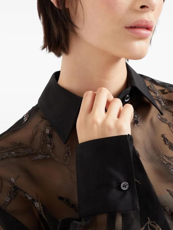  브루넬로 쿠치넬리 블라우스 MF940HH626C101 black - BRUNELLO CUCINELLI