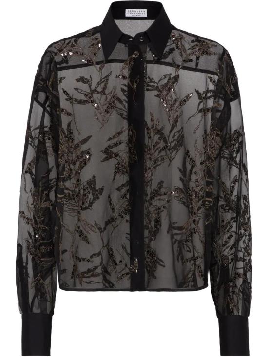  브루넬로 쿠치넬리 블라우스 MF940HH626C101 black