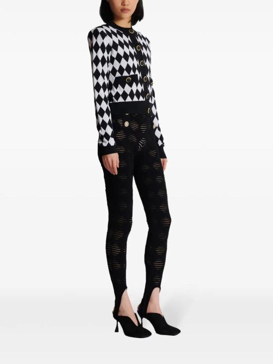  발망 가디건 DF1KL133KG60 white - BALMAIN