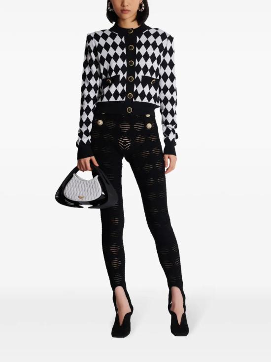  발망 가디건 DF1KL133KG60 white - BALMAIN