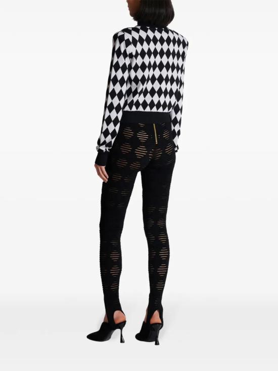  발망 가디건 DF1KL133KG60 white - BALMAIN